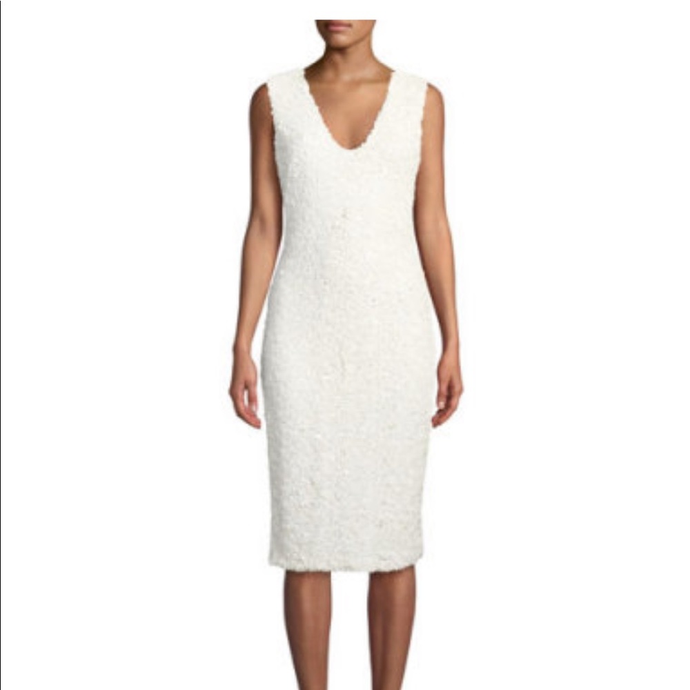 Luca V-Neck Sleeveless Sequin Sheath Cocktail